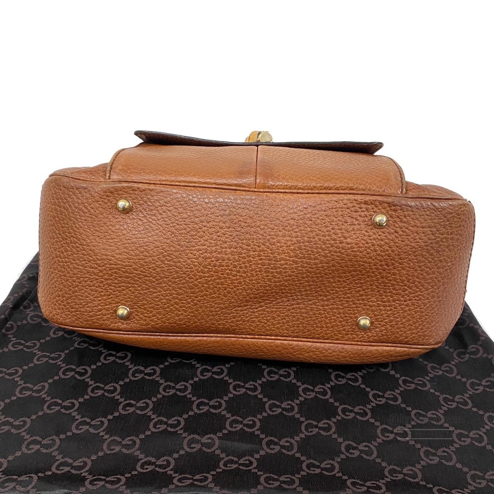 Gucci Bamboo Top Handle Leather Shoulder Bag  EUC - Picture 11 of 15